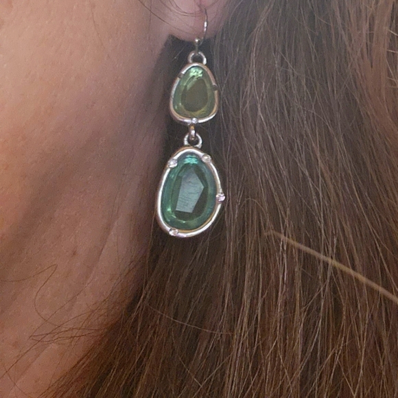 Jewelry - Green & Blue Stone Earrings